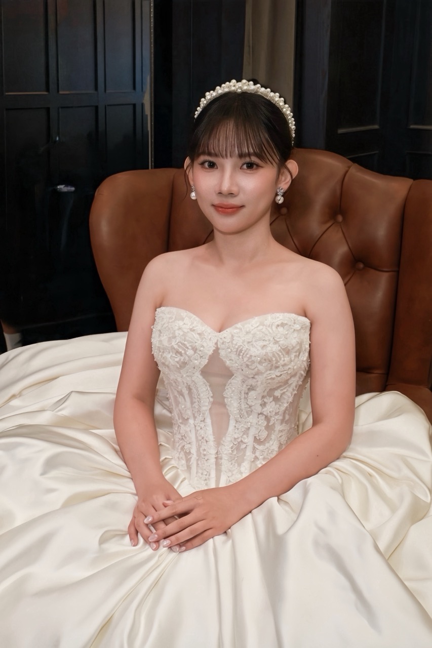 妹妹頭盤髮新娘造型